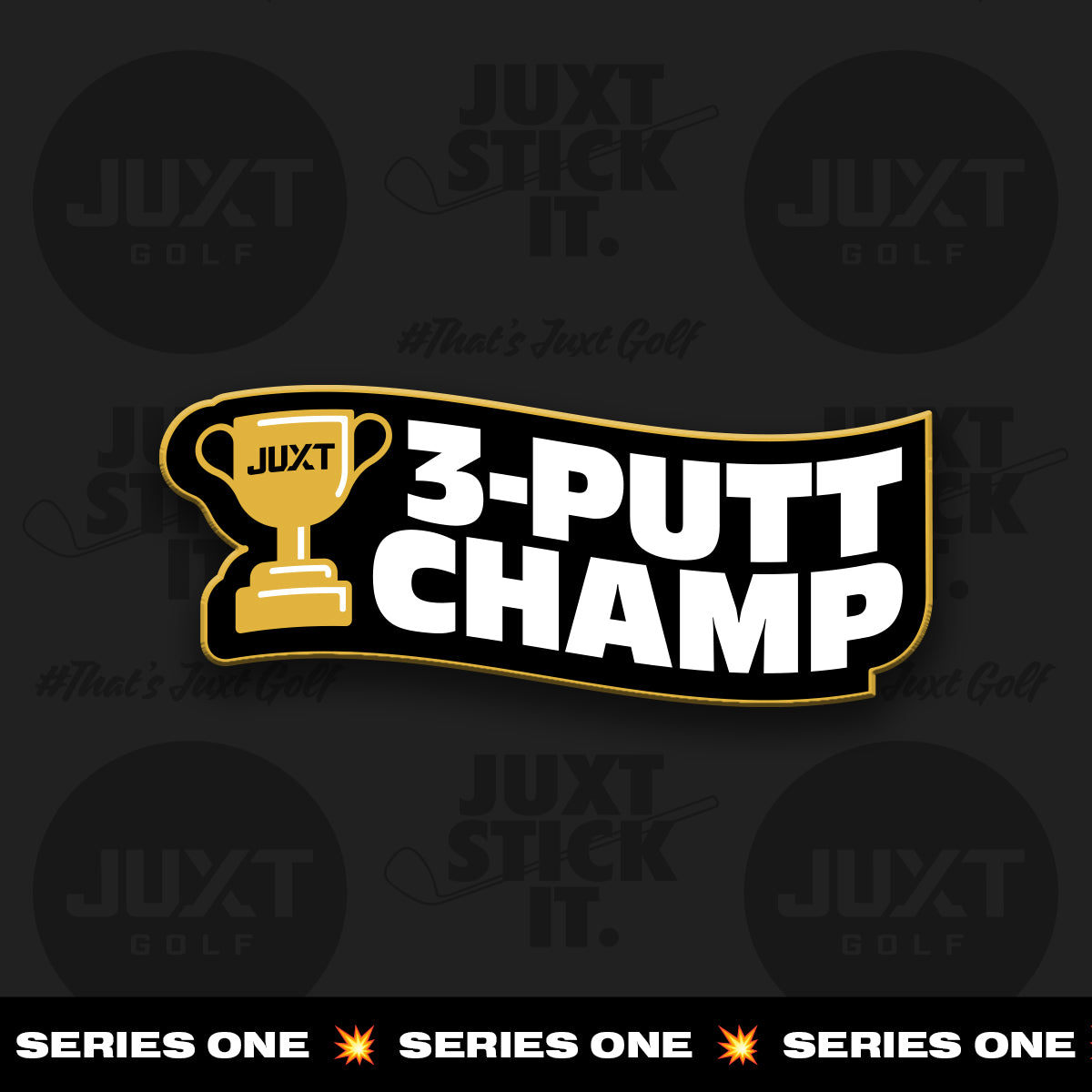 3-PUTT CHAMP 3D Golf Morale Patch