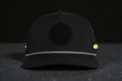 JUXT 'Stick it' Black Rope Golf Hat - Pick 3 Patches!