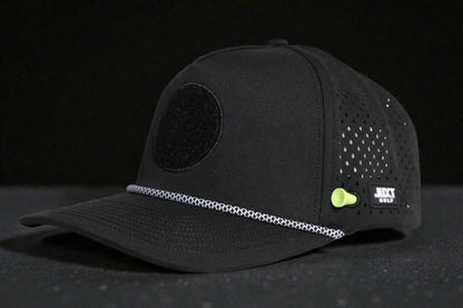 JUXT 'Stick it' Black Rope Golf Hat - Pick 3 Patches!