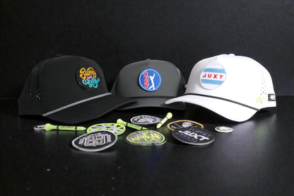 JUXT 'Stick it' Black Rope Golf Hat - Pick 3 Patches!