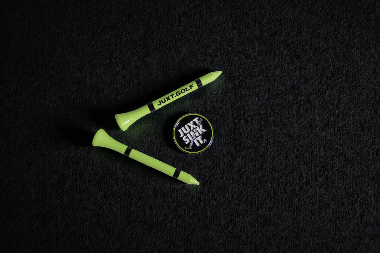 JUXT 'Stick it' Black Rope Golf Hat - Pick 3 Patches!