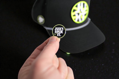 JUXT 'Stick it' Black Rope Golf Hat - Pick 3 Patches!