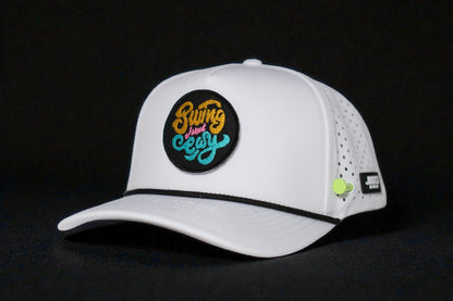 JUXT 'Stick it' White Rope Golf Hat - Pick 3 Patches!