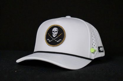 JUXT 'Stick it' White Rope Golf Hat - Pick 3 Patches!