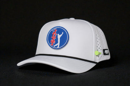 JUXT 'Stick it' White Rope Golf Hat - Pick 3 Patches!