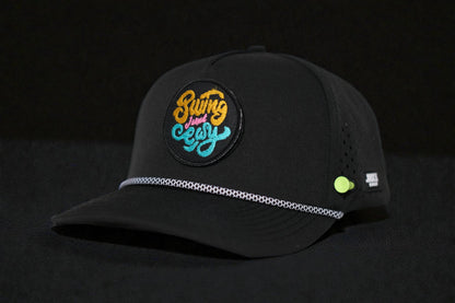 JUXT 'Stick it' Black Rope Golf Hat - Pick 3 Patches!
