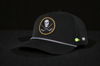 JUXT 'Stick it' Black Rope Golf Hat - Pick 3 Patches!