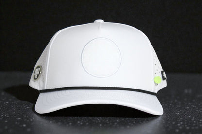 JUXT 'Stick it' White Rope Golf Hat - Pick 3 Patches!