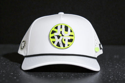 JUXT 'Stick it' White Rope Golf Hat - Pick 3 Patches!